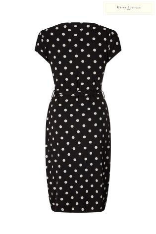 Uttam Boutique Polka Dot Jersey Wrap Dress